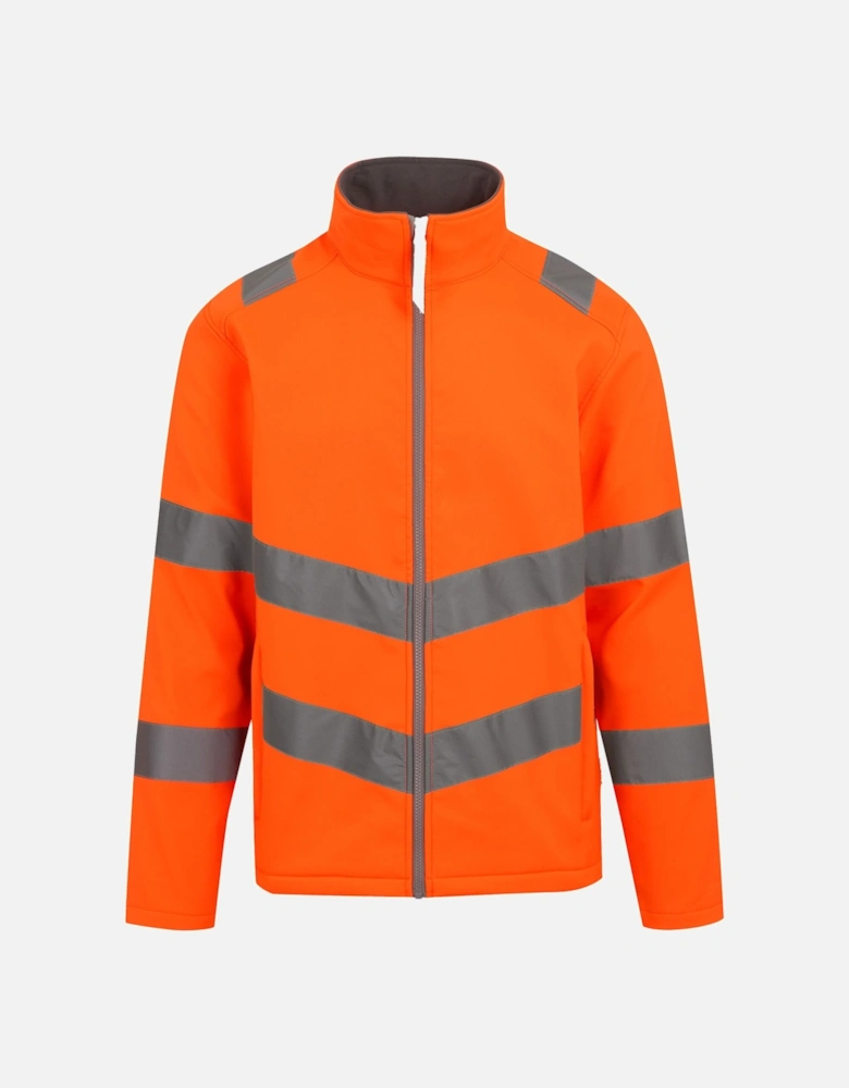 Mens Pro Contract Ablaze 2 Layer Hi-Vis Soft Shell Jacket