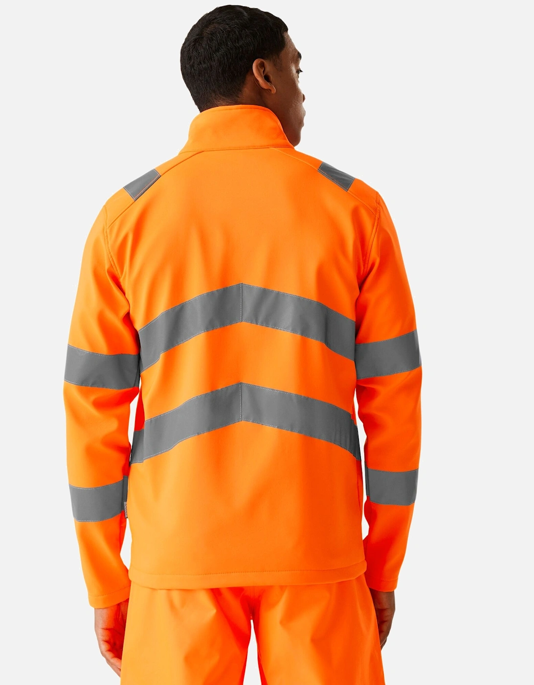 Mens Pro Contract Ablaze 2 Layer Hi-Vis Soft Shell Jacket