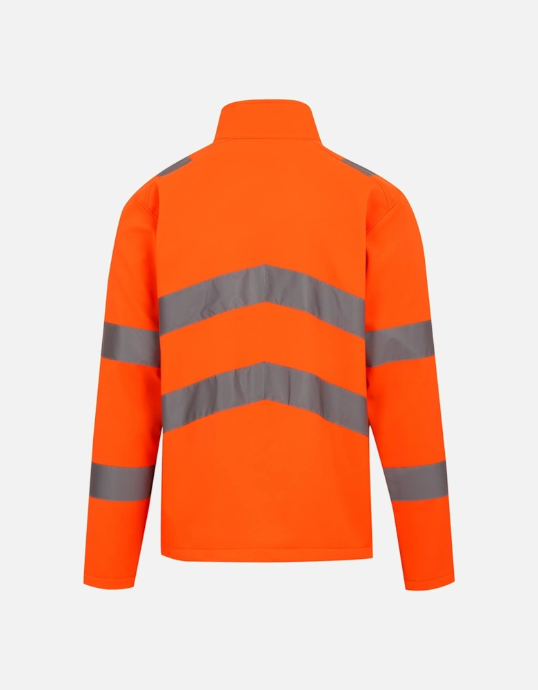 Mens Pro Contract Ablaze 2 Layer Hi-Vis Soft Shell Jacket