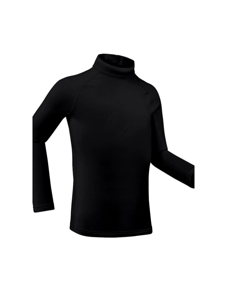 Kids Baselayer Top Ski 500 Black