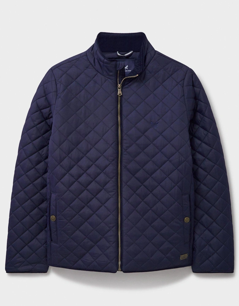 Midweight Diamond Quilted Jacket - Navy