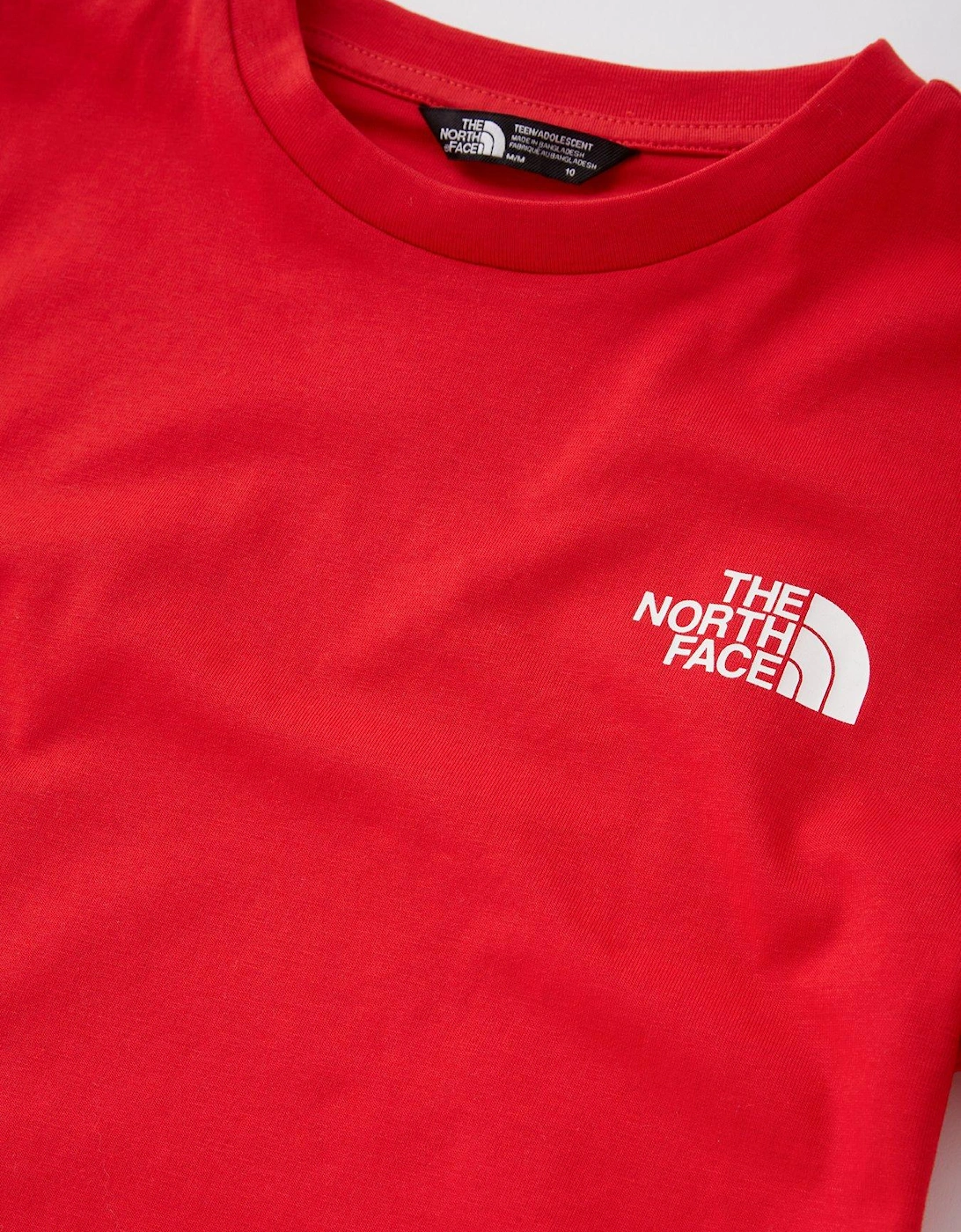 Junior Short Sleeve Simple Dome Tee - Red