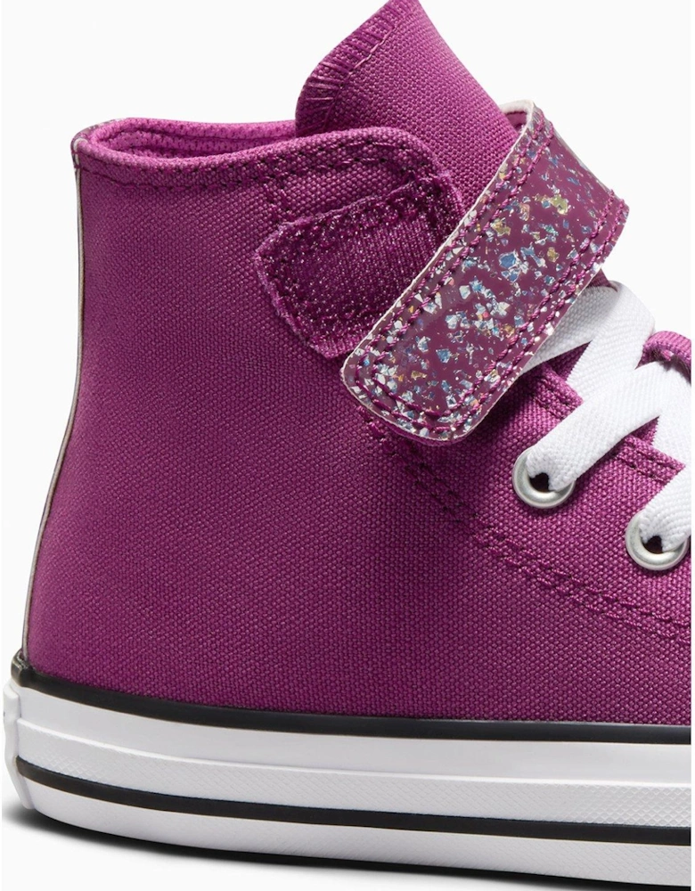 Kids Shinefetti Chuck Taylor All Star 1V Trainers - Purple