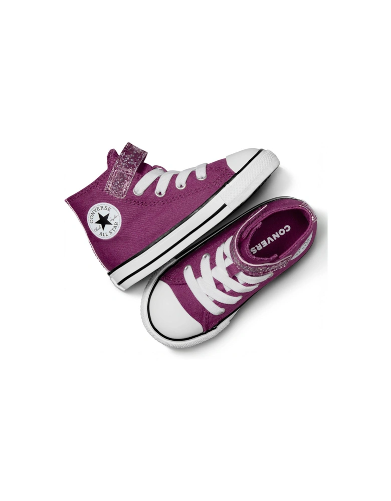 Kids Shinefetti Chuck Taylor All Star 1V Trainers - Purple