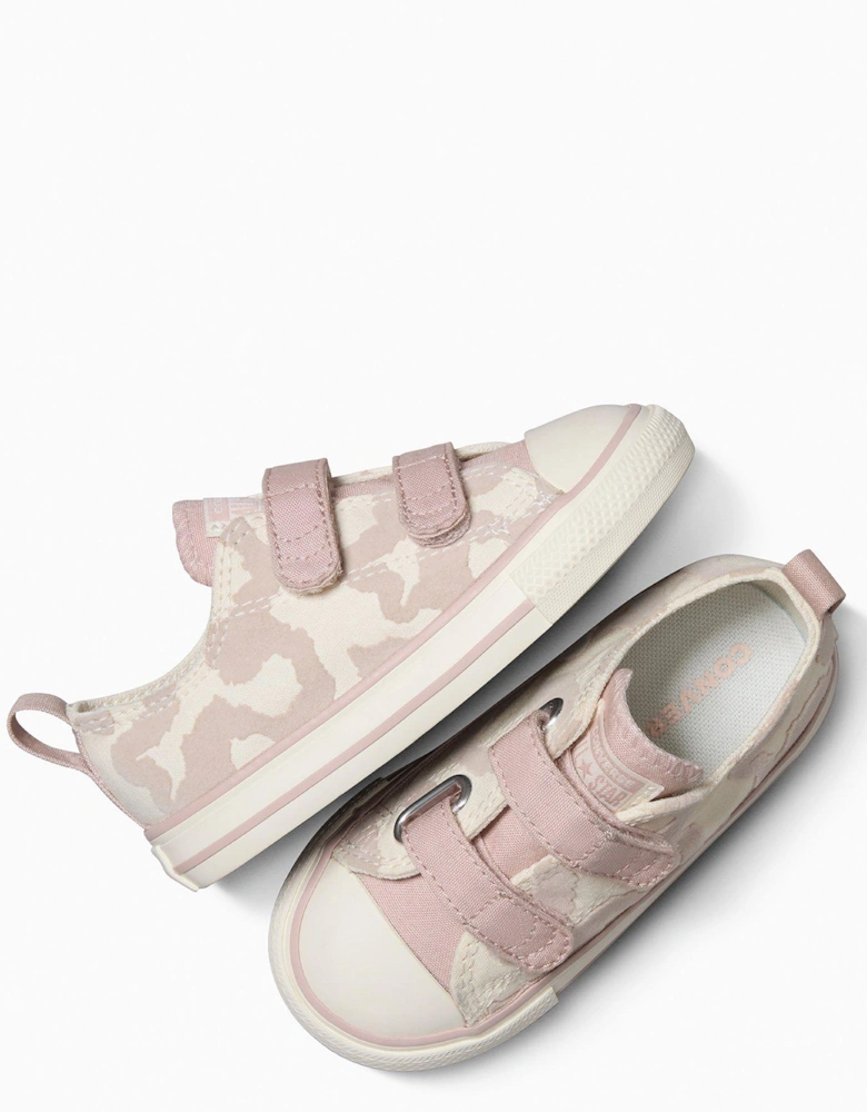 Infant Lavish Leopard Chuck Taylor All Star 2V Trainers - White/Pink