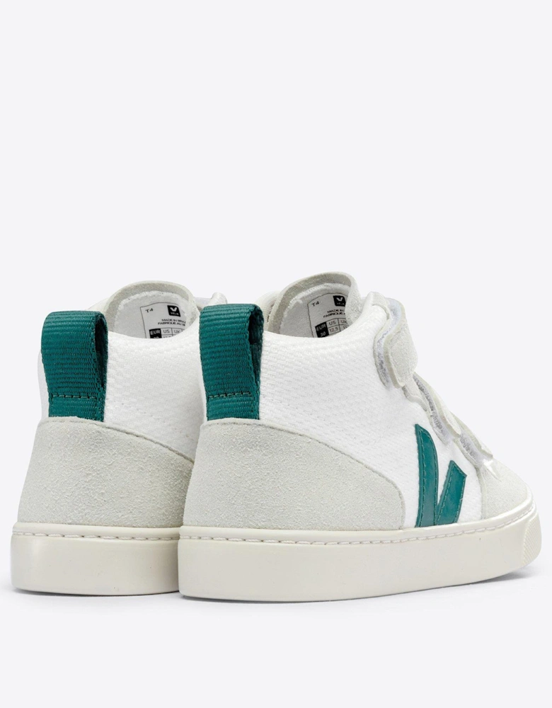 Kid's V-10 Mid Trainers - Green/Grey