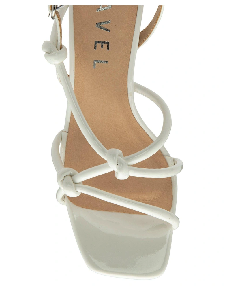 Patna Knotted Strappy Heeled Sandals - White