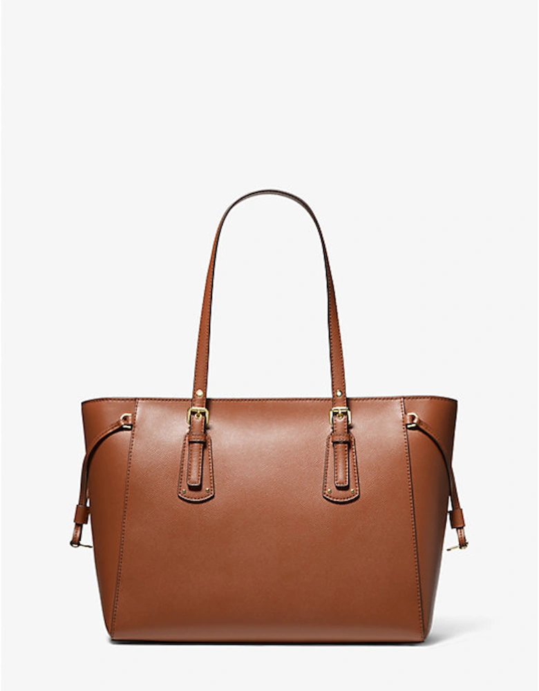 Voyager Medium Crossgrain Leather Tote Bag