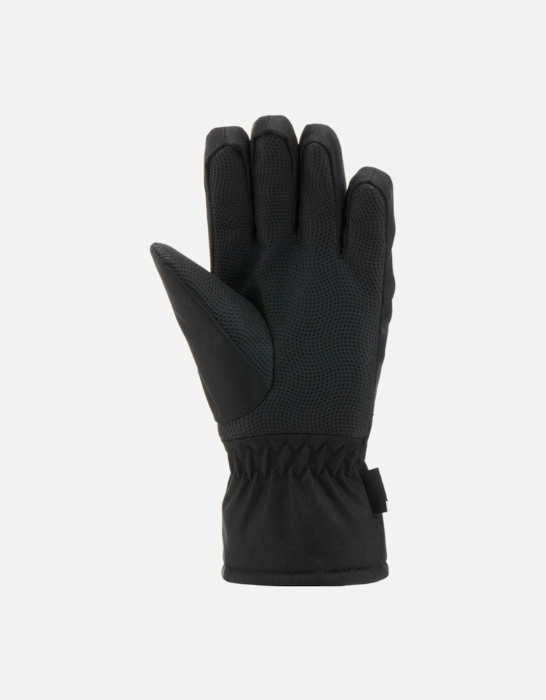 Kids' Warm And Waterproof 100 Ski Gloves - Black