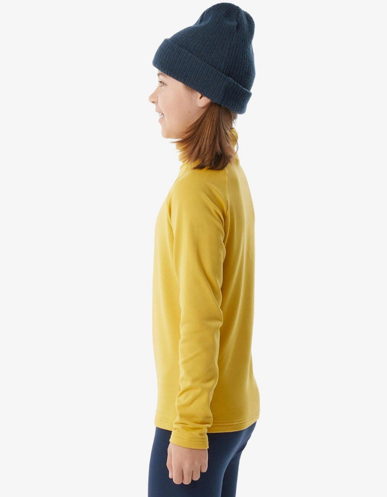 Kids' 500 Ski Baselayer Top - Ochre