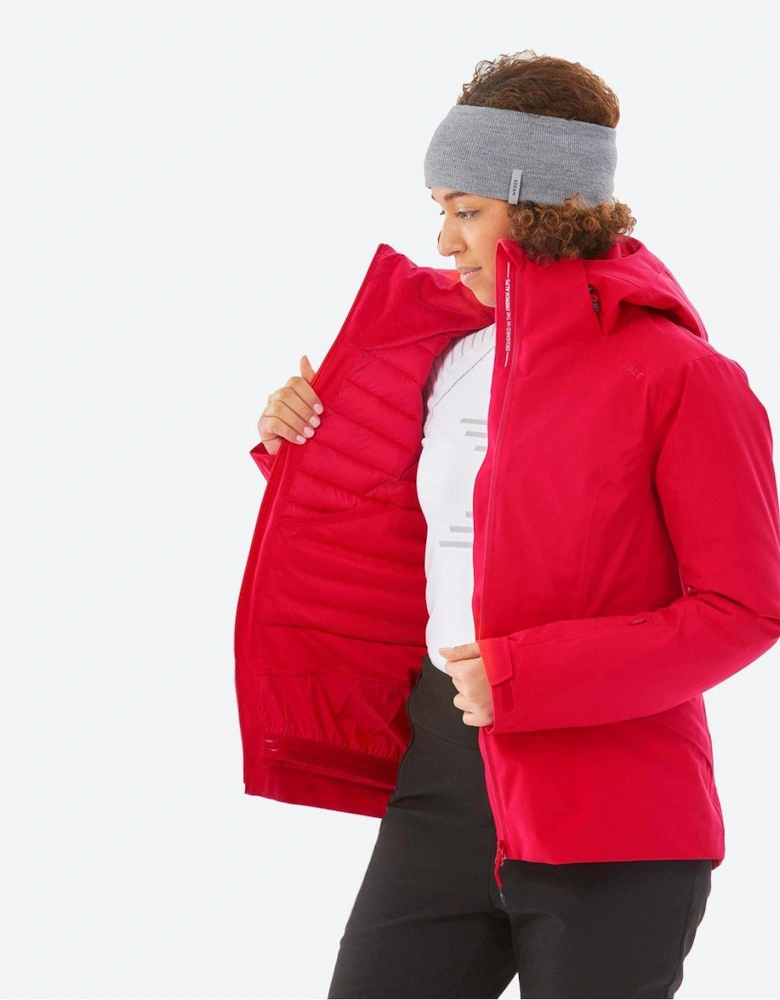 Women's Warm 500 Ski Jacket - Red