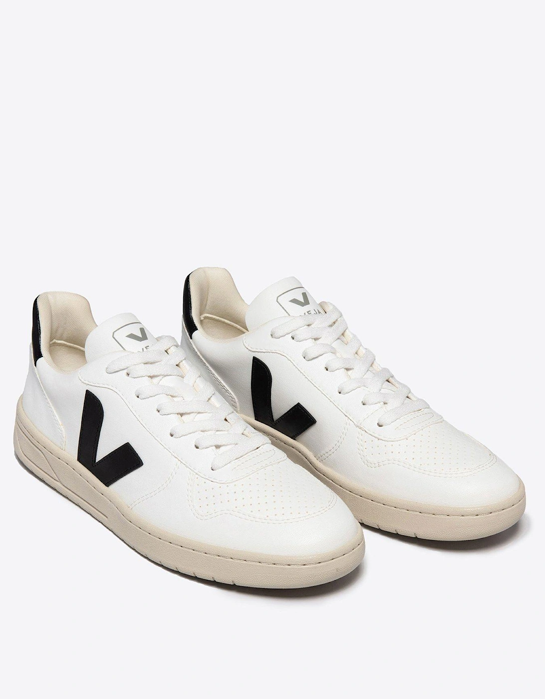 Womens V-10 Trainers - White/Black