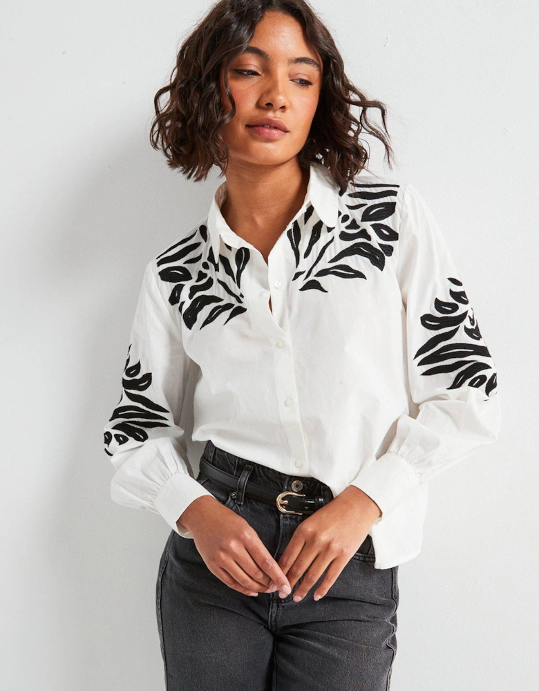 Embroidered Shirt - White