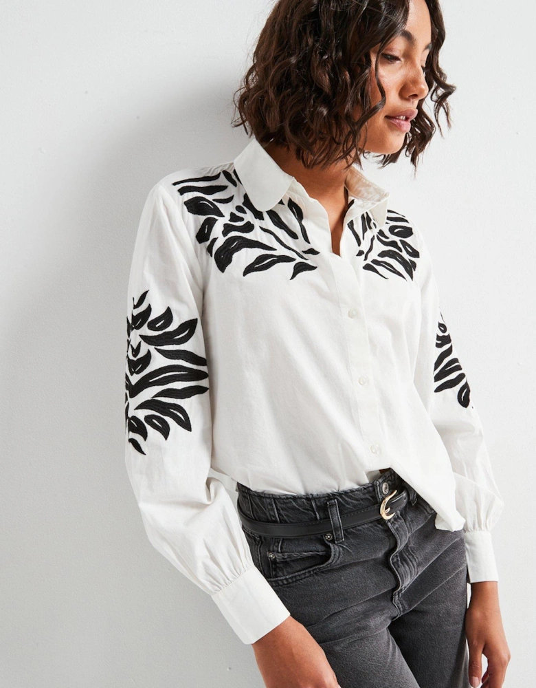 Embroidered Shirt - White