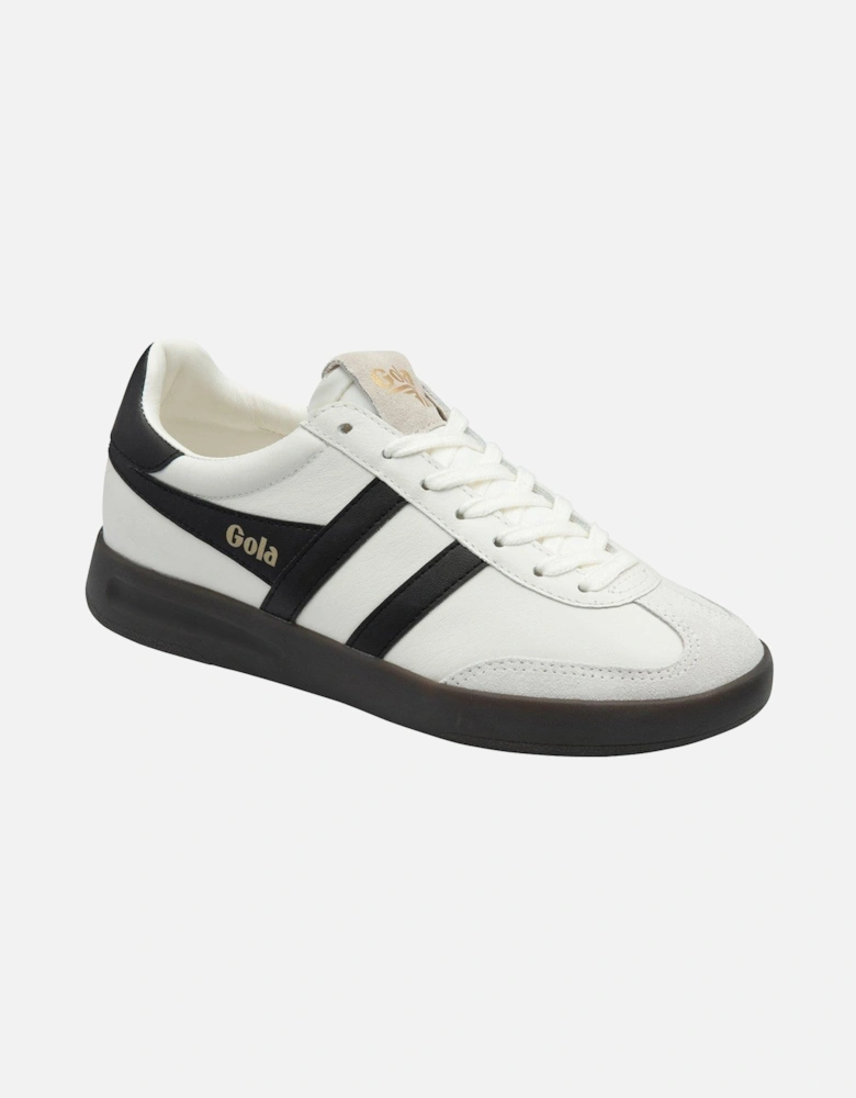 Women's Cyclone Leather Trainers - White/Black