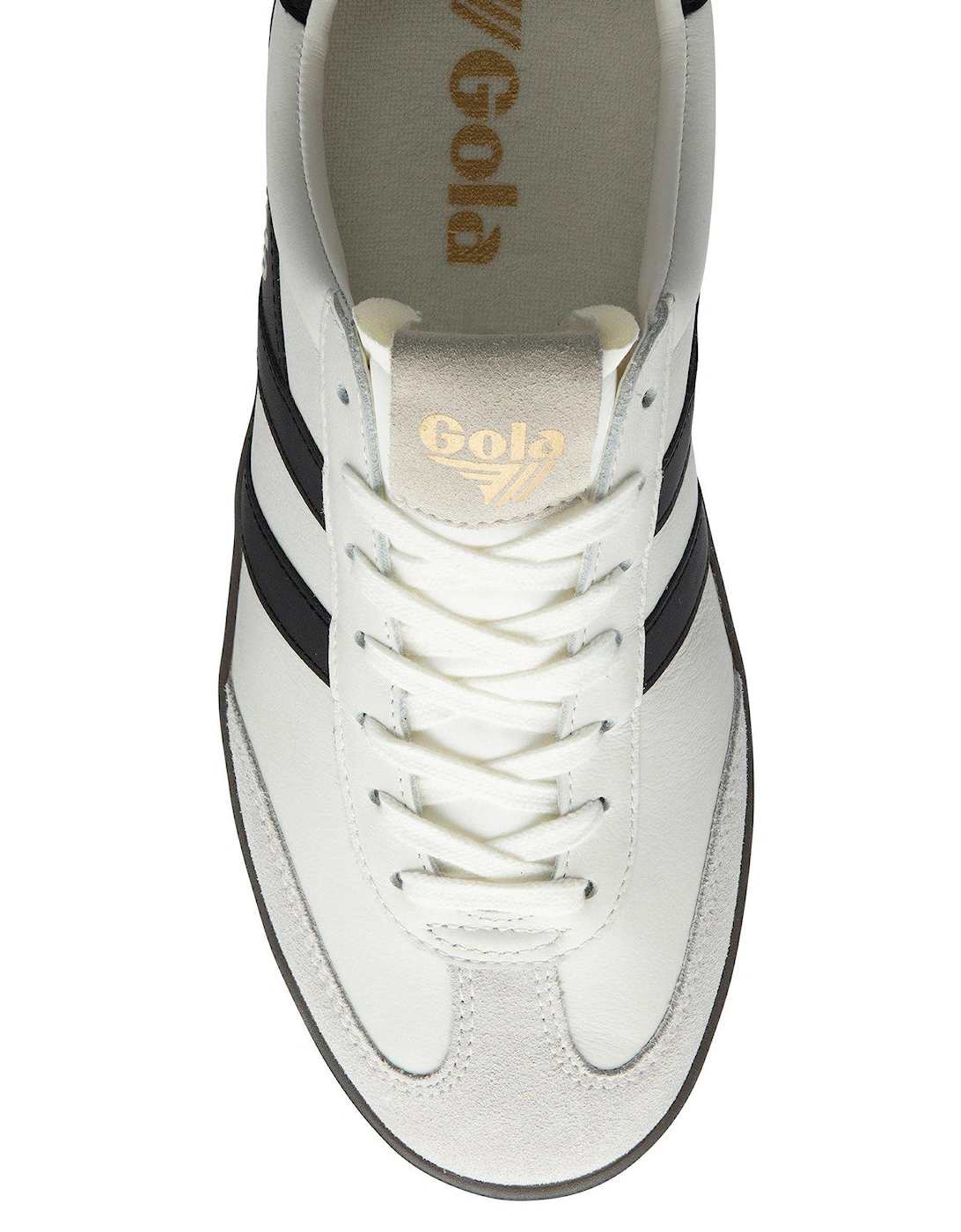 Women's Cyclone Leather Trainers - White/Black