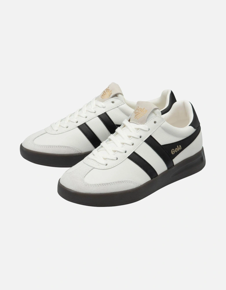 Women's Cyclone Leather Trainers - White/Black