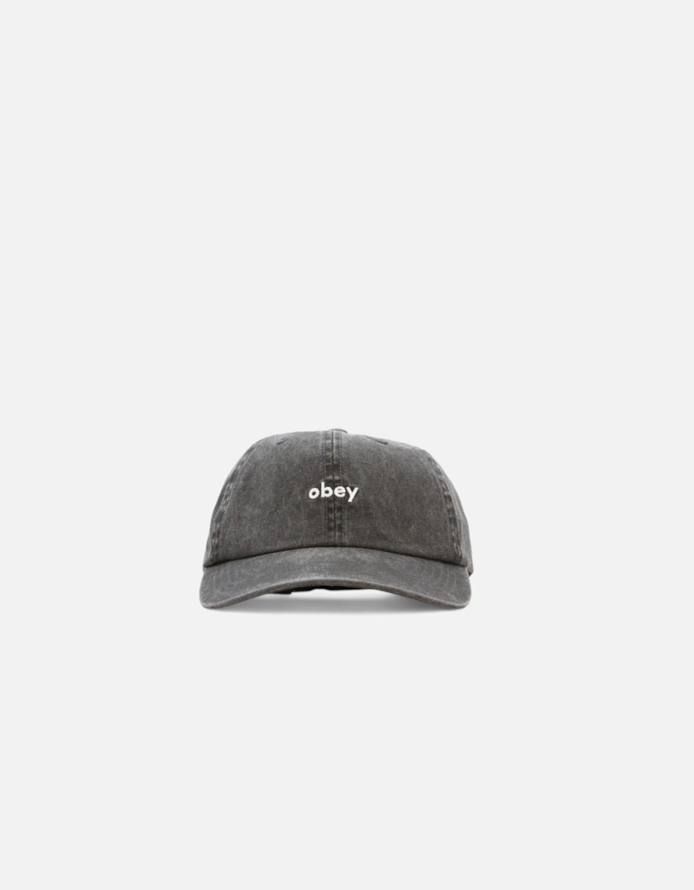 Pigment Lowercase 6 Panel Snapback Cap - Pigment Black