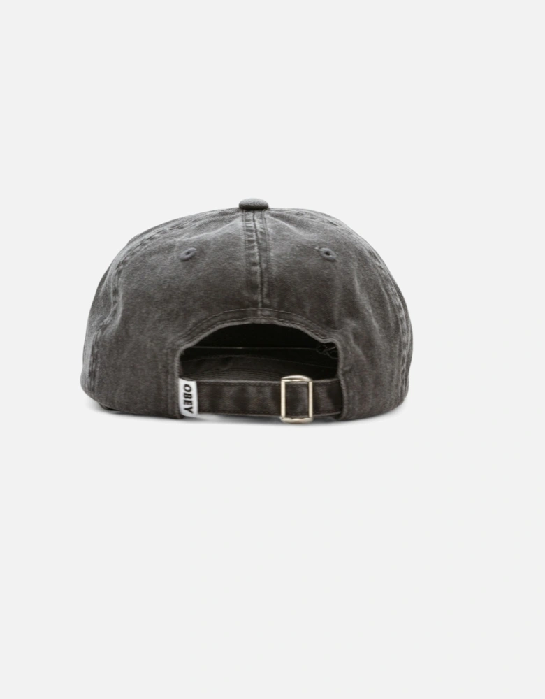 Pigment Lowercase 6 Panel Snapback Cap - Pigment Black