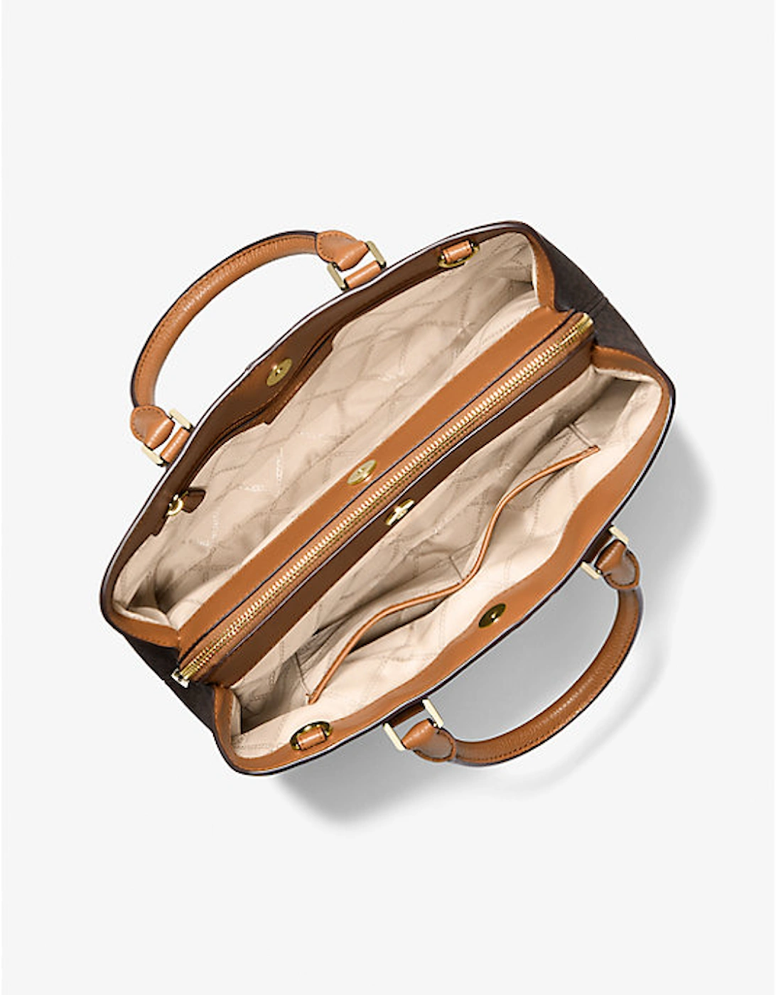Camille Large Logo and Leather Satchel