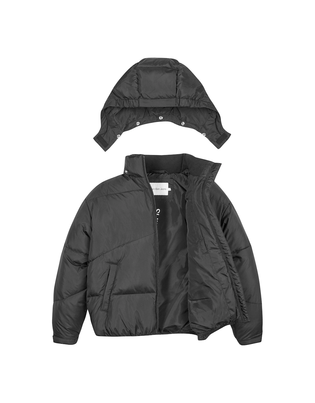 Girls CK Short Padded Jacket - Black