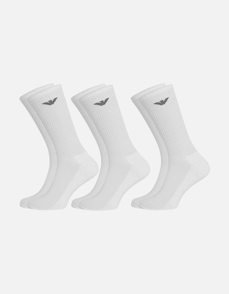 Emporio CC300 Mens Crew Socks Everyday Sports Cotton 3 Pack Trainer Socks