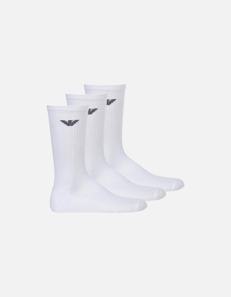 Emporio CC300 Mens Crew Socks Everyday Sports Cotton 3 Pack Trainer Socks