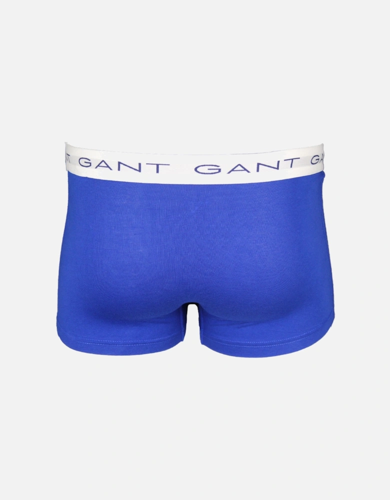 5-Pack Contrast Waistband Boxer Trunks, Navy/Blue/White/Red