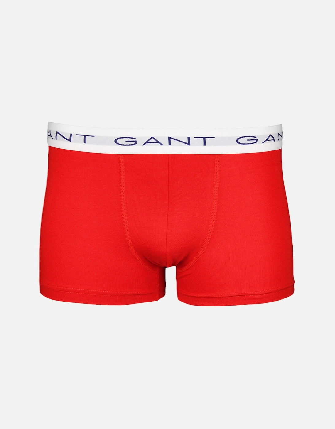 5-Pack Contrast Waistband Boxer Trunks, Navy/Blue/White/Red