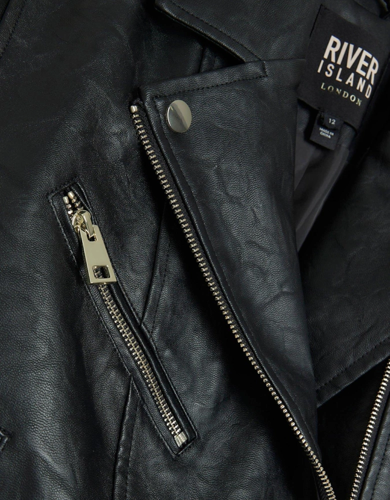 Pu Biker Jacket - Black