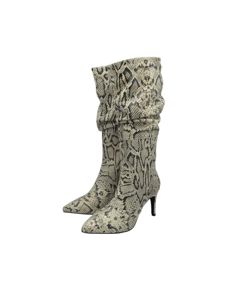 Roslin Snake Slouch Boot - Grey