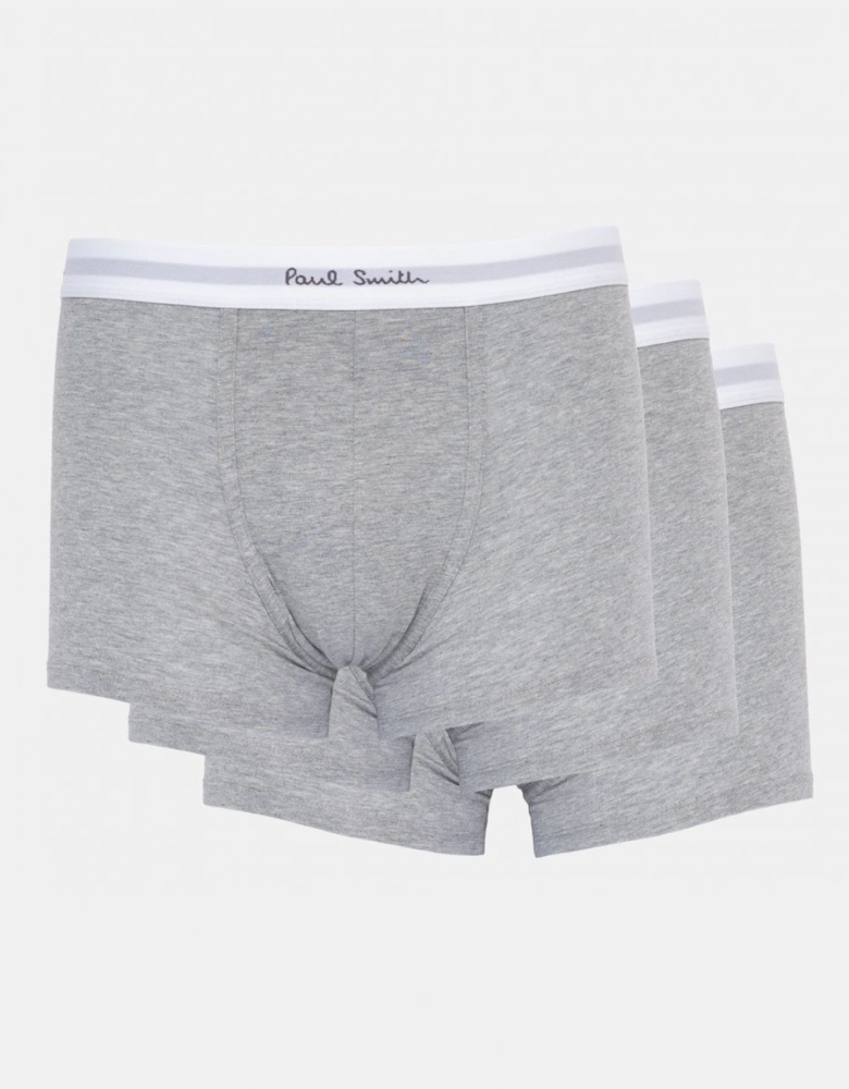 3 Pack Mens Plain Trunks with Script Logo Waistband