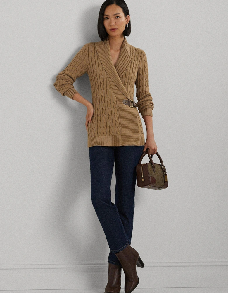 Donta Long Sleeve Cardigan - Brown