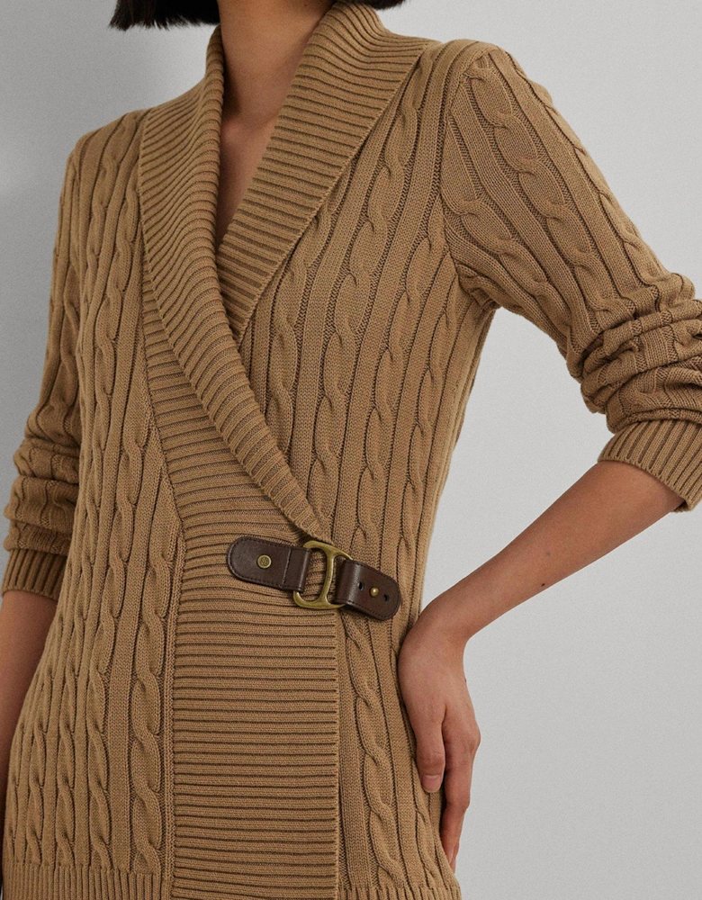 Donta Long Sleeve Cardigan - Brown