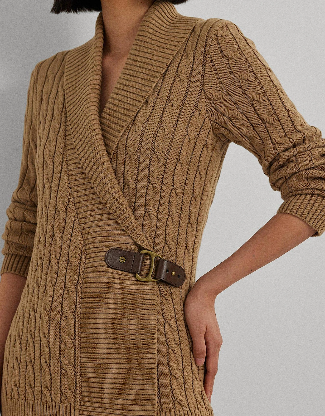 Donta Long Sleeve Cardigan - Brown