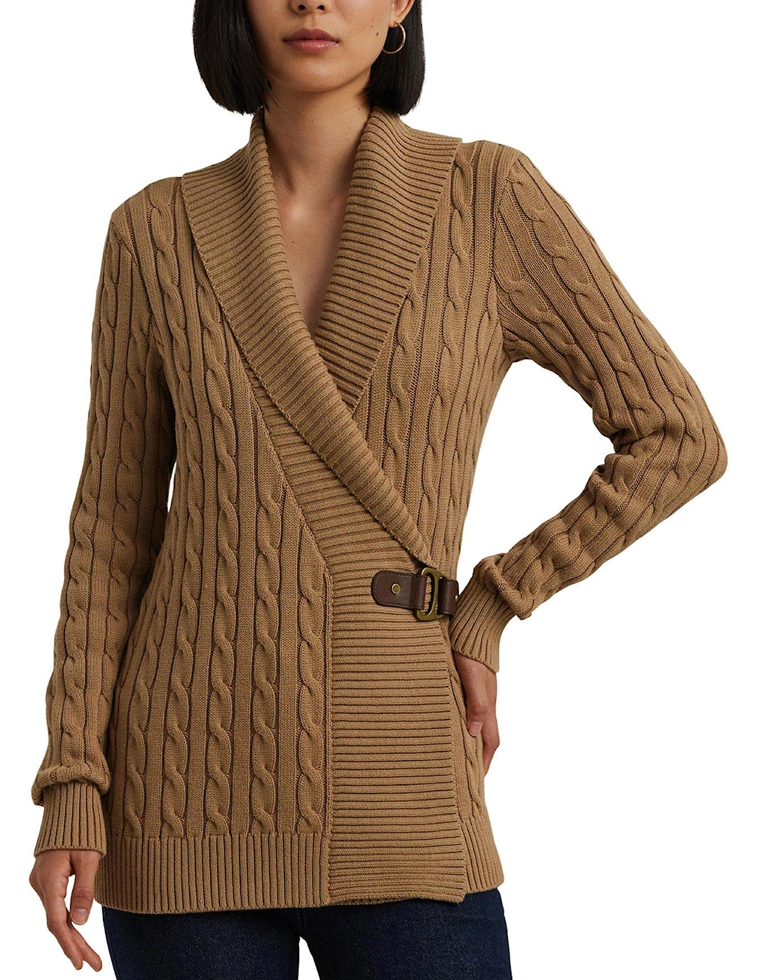 Donta Long Sleeve Cardigan - Brown