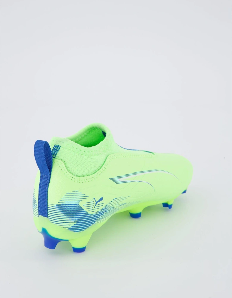 Junior Ultra 5+ Match Laceless Firm Ground Football Boots - Blue