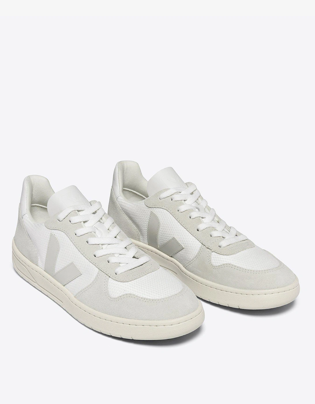 Womens V-10 Trainers - White/Grey