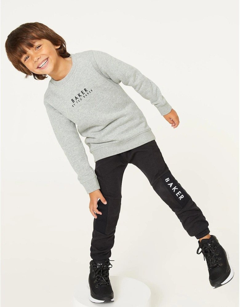 Boys Crew Neck Sweat Top - Grey