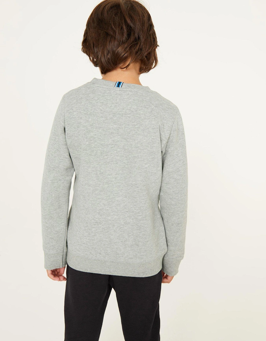 Boys Crew Neck Sweat Top - Grey