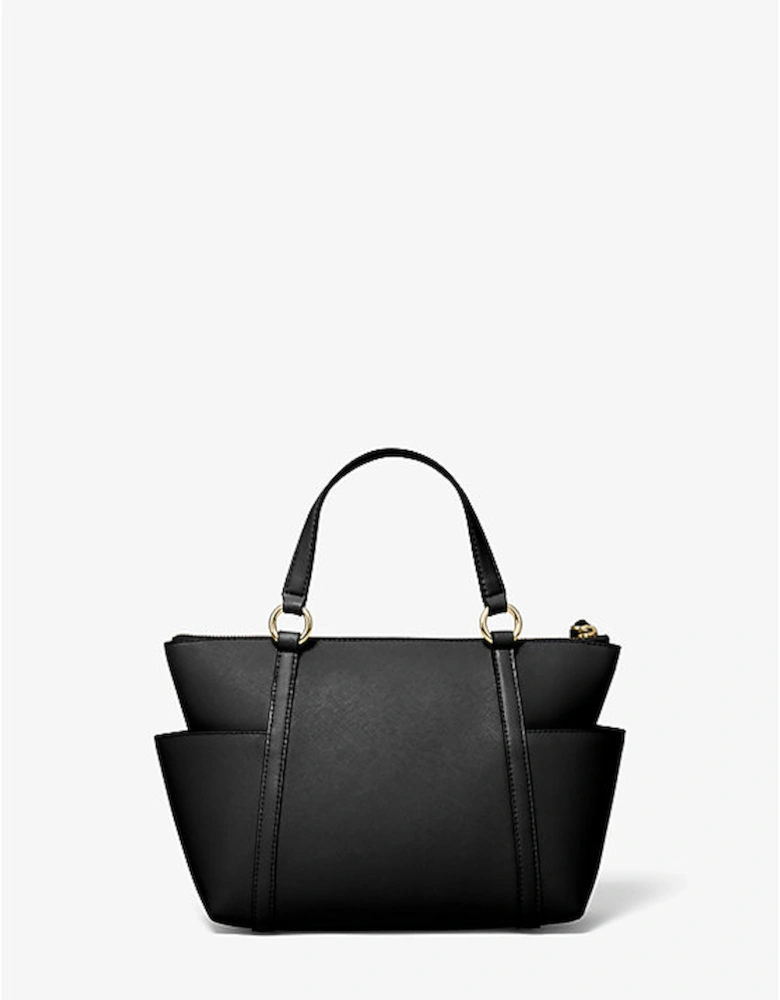 Sullivan Small Saffiano Leather Top-Zip Tote Bag