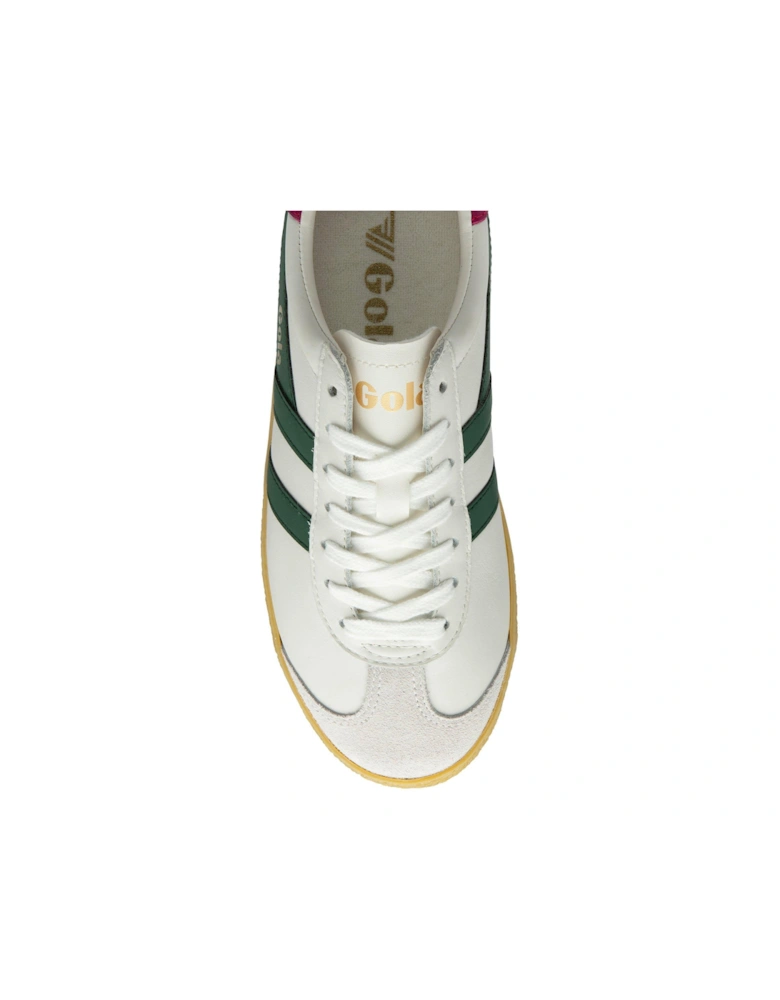 Women's Medallist Leather Trainers - White Multi