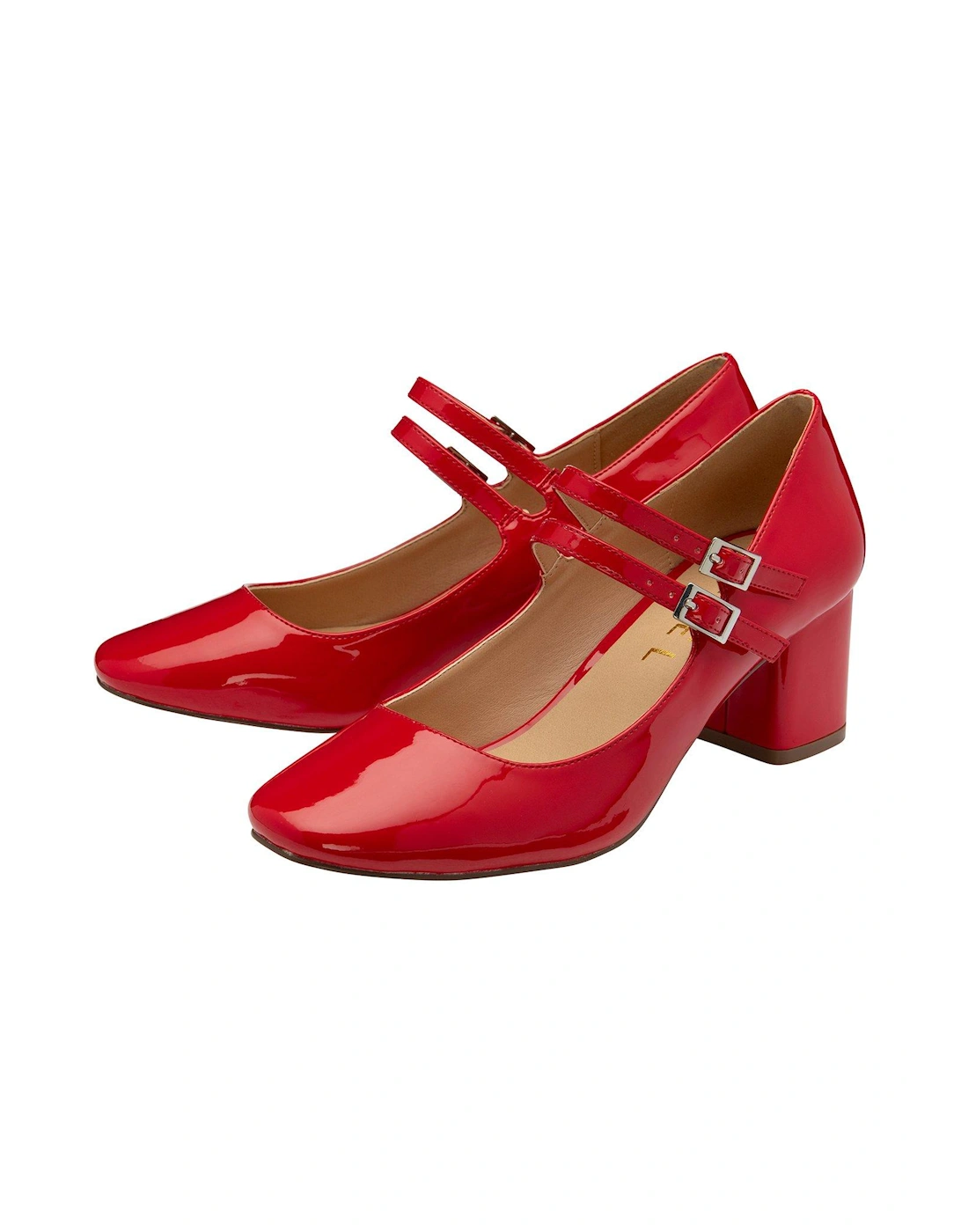 Howth Heeled Mary Jane - Red