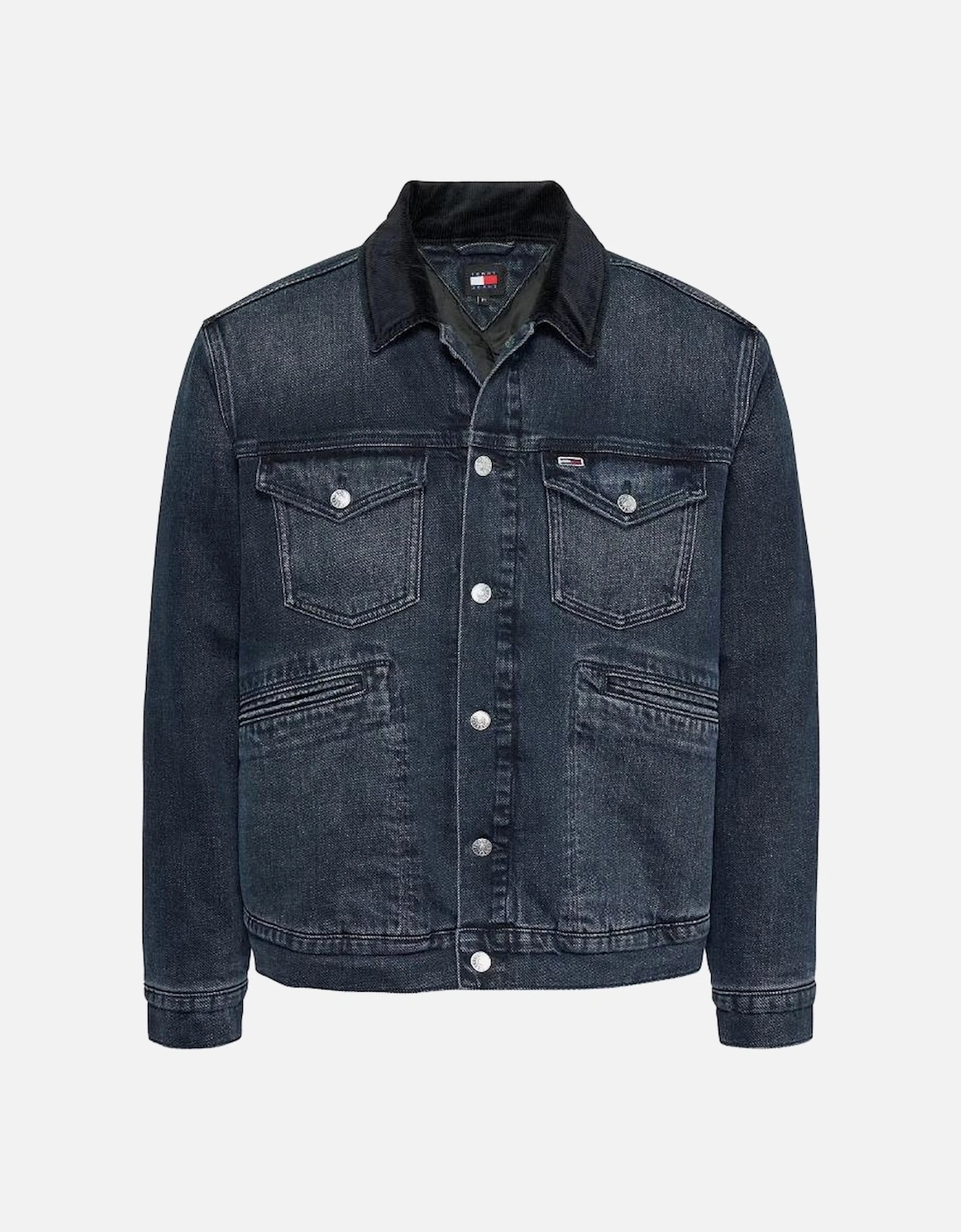 TMJ Isaac Quilted Denim Jacket - Dark Denim, 5 of 4