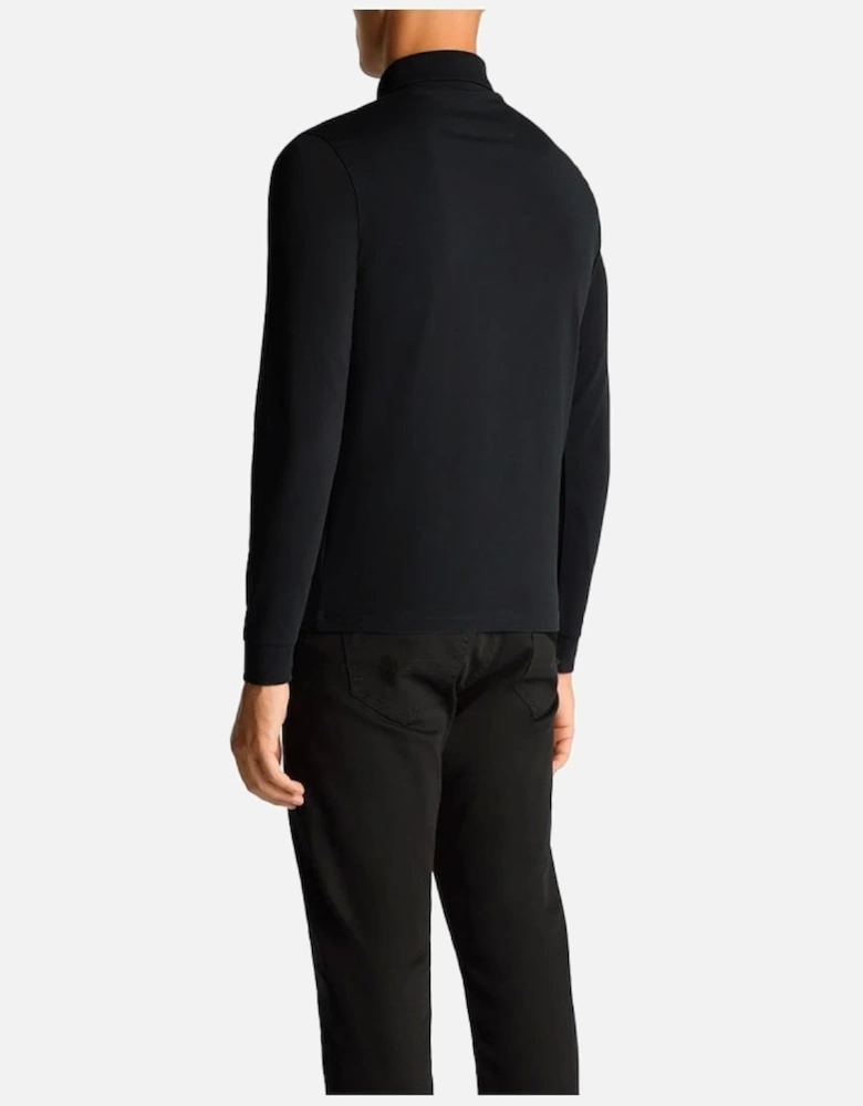 Long Sleeve Polo Shirt Black