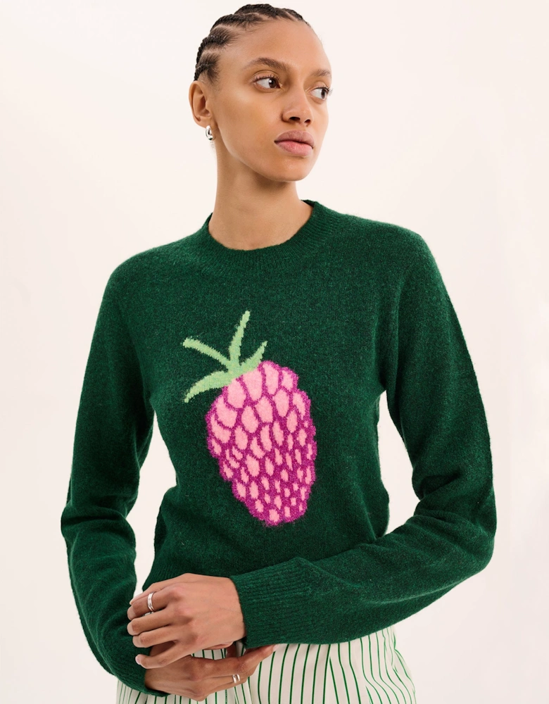 Pia Raspberry Jumper in Green