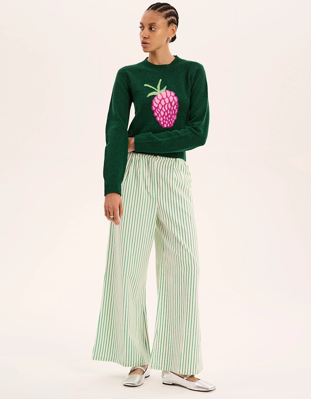 Pia Raspberry Jumper in Green