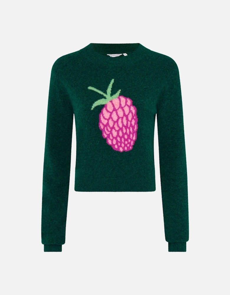 Pia Raspberry Jumper in Green