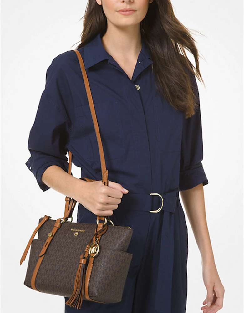 Sullivan Small Logo Top-Zip Tote Bag