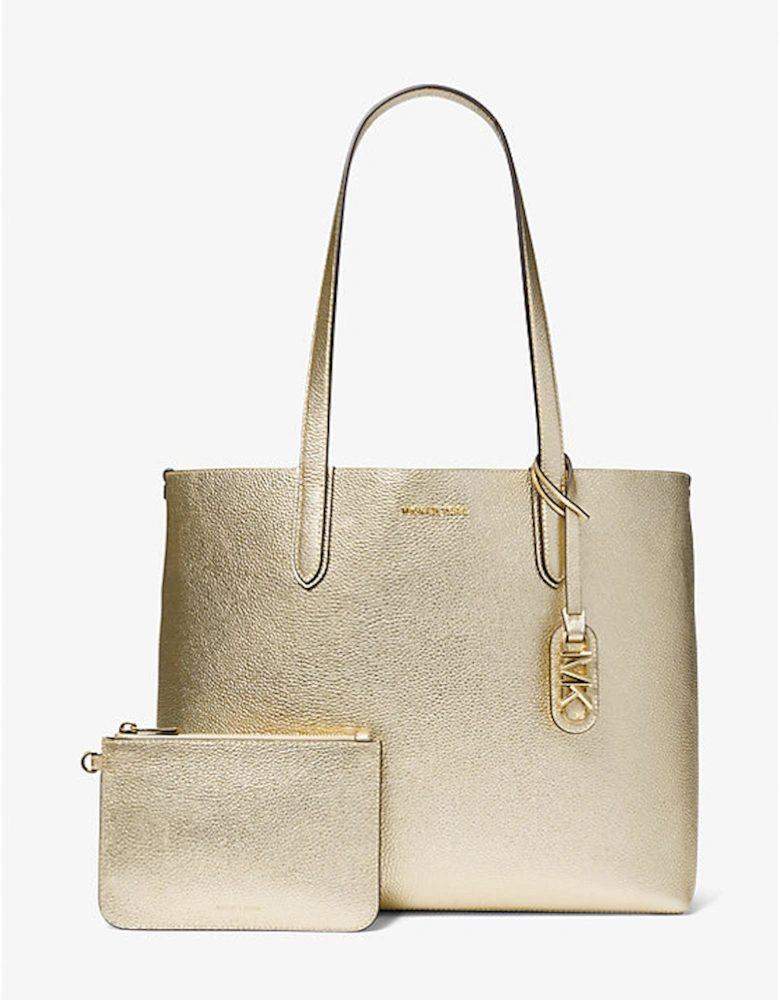 Eliza Extra-Large Metallic Pebbled Leather Reversible Tote Bag